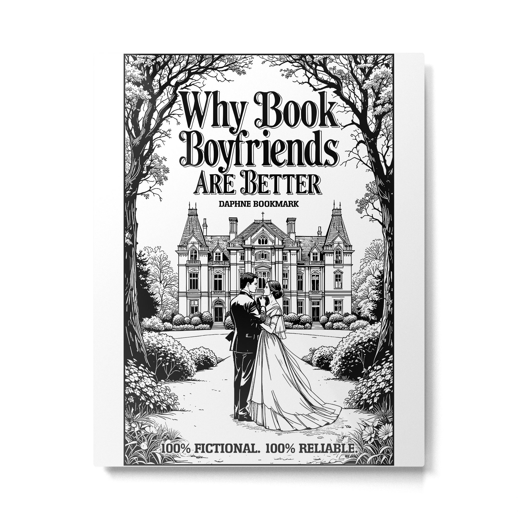 Why Book Boyfriends Are Better Funny Bookish Romance Cover Metal Print Gallery Image 6