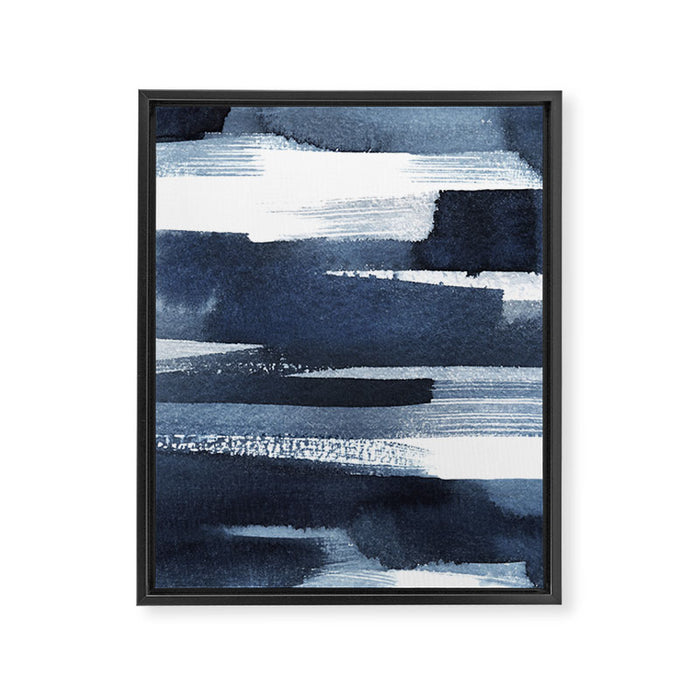Blue Brush Framed Canvas Print Gallery Image 1