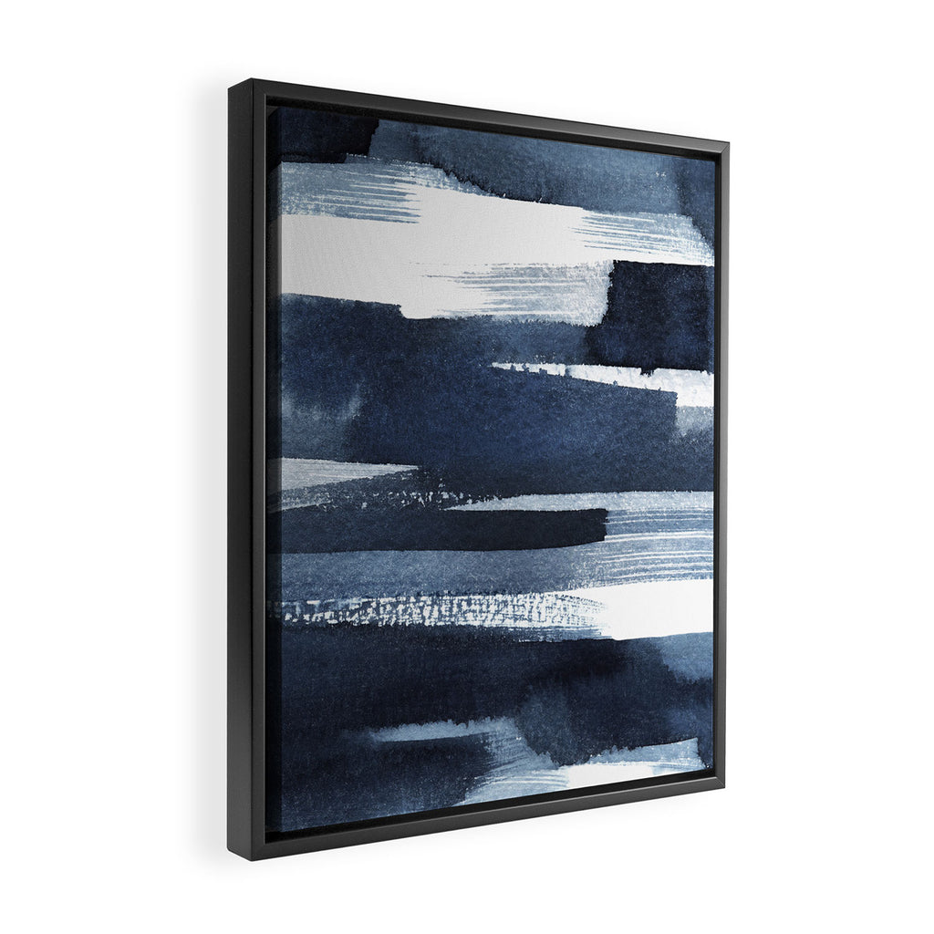 Blue Brush Framed Canvas Print Gallery Image 2
