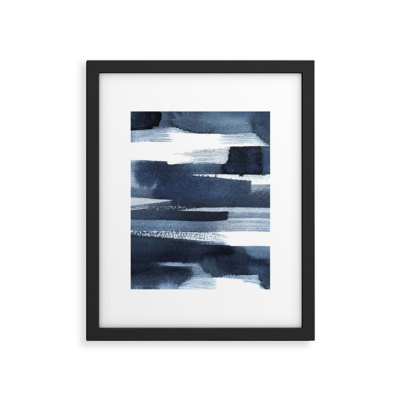 Blue Brush Framed Art Print Gallery Image 6