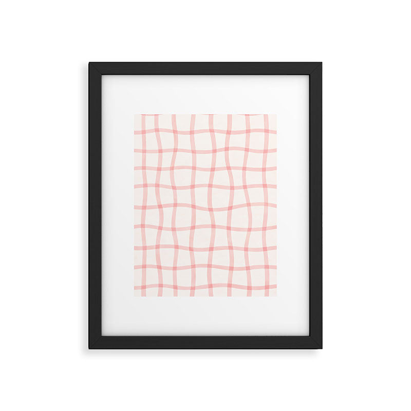 Pink Woven Print Framed Art Print Gallery Image 5