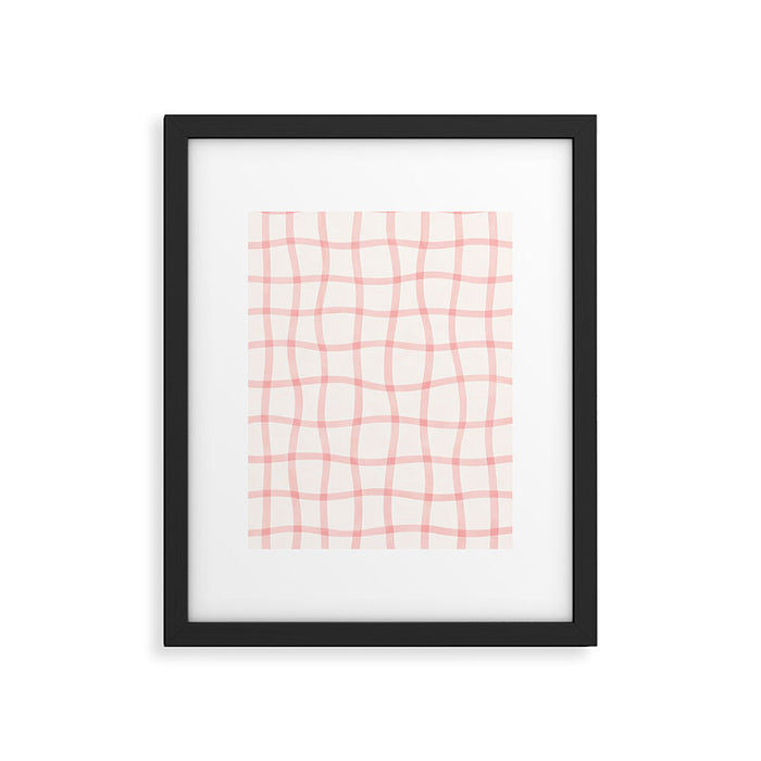 Pink Woven Print Framed Art Print Gallery Image 1