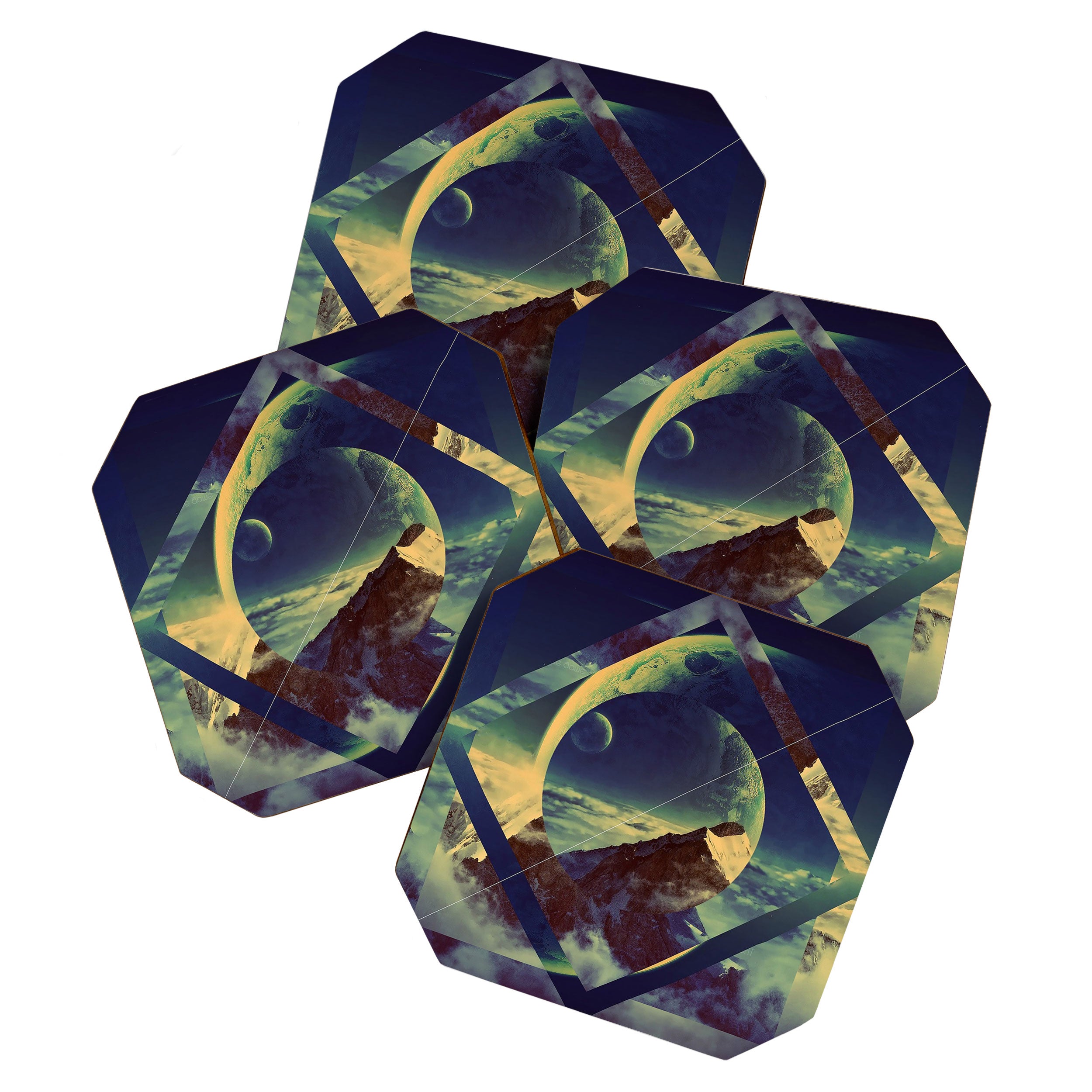 Abstract Mountains Coaster Gallery Image 1