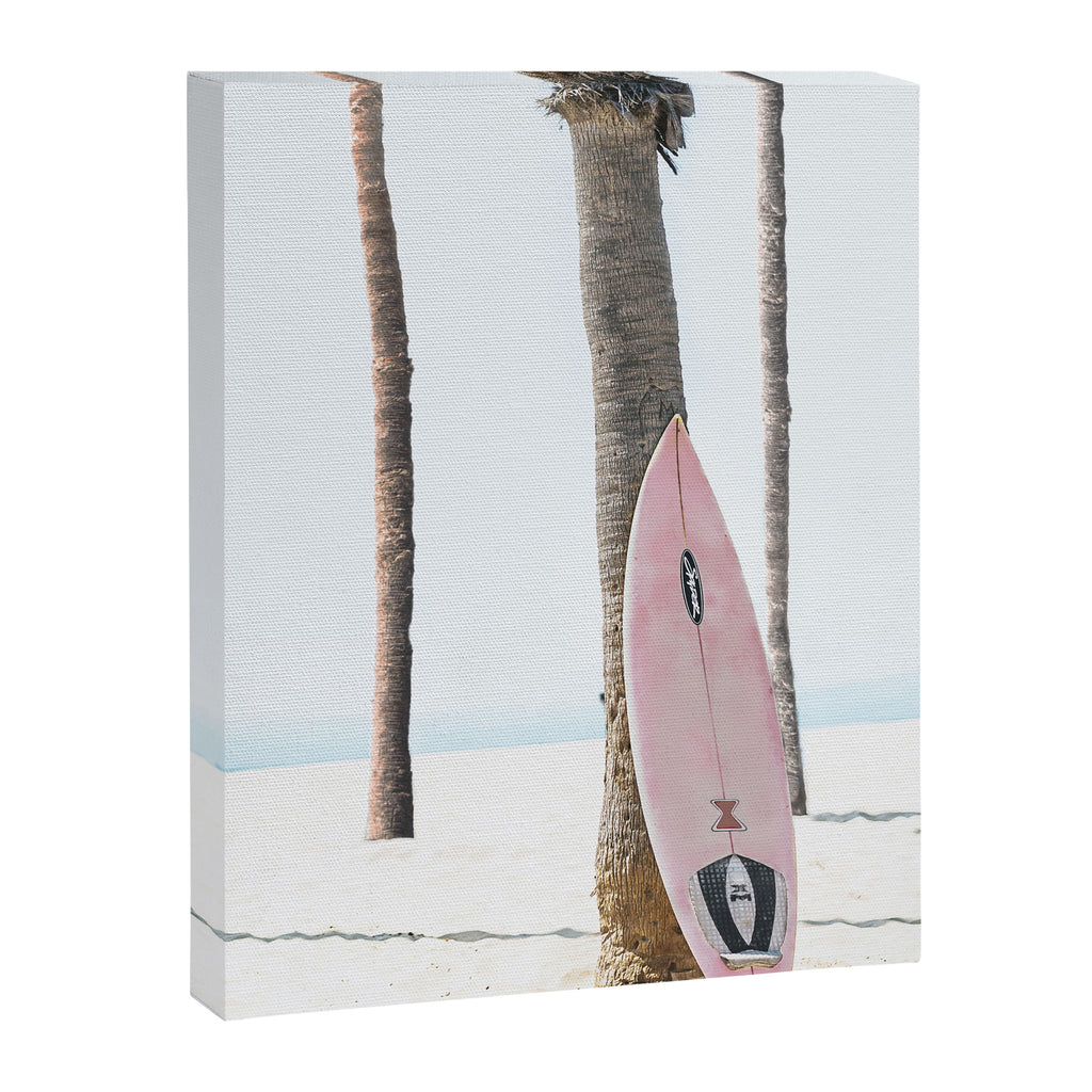 California Beach Pink Surfboard Canvas Print Gallery Image 6