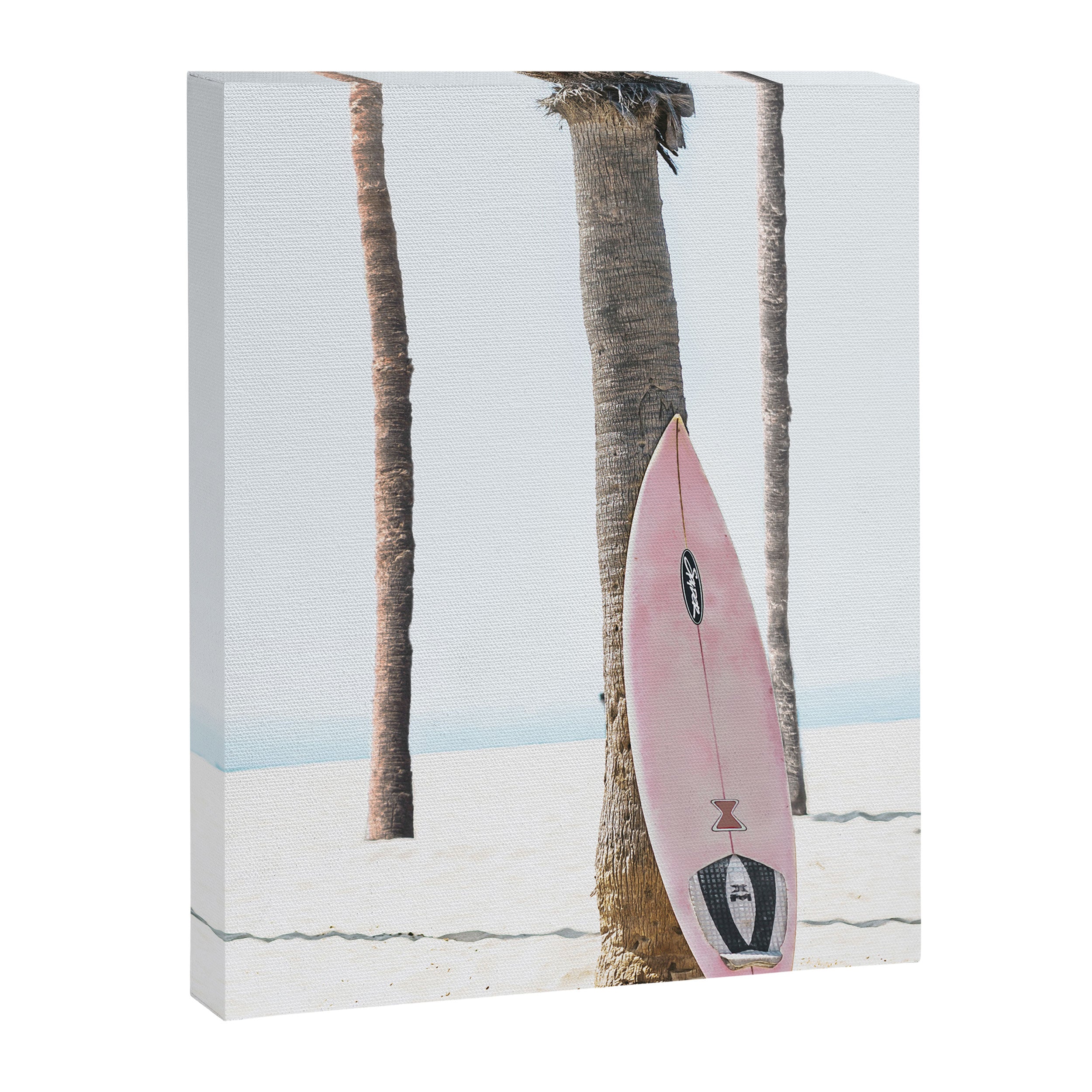 California Beach Pink Surfboard Canvas Print Gallery Image 6