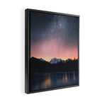 Milky Way Stars Mountain Landscape Framed Canvas Print Gallery Image 2