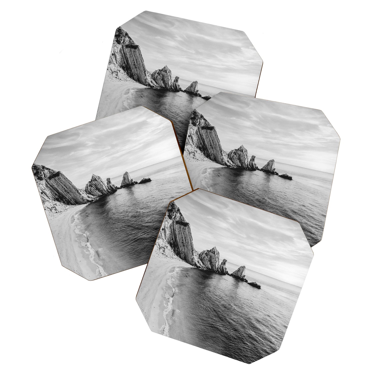 Black and White Ocean Coaster Gallery Image 1
