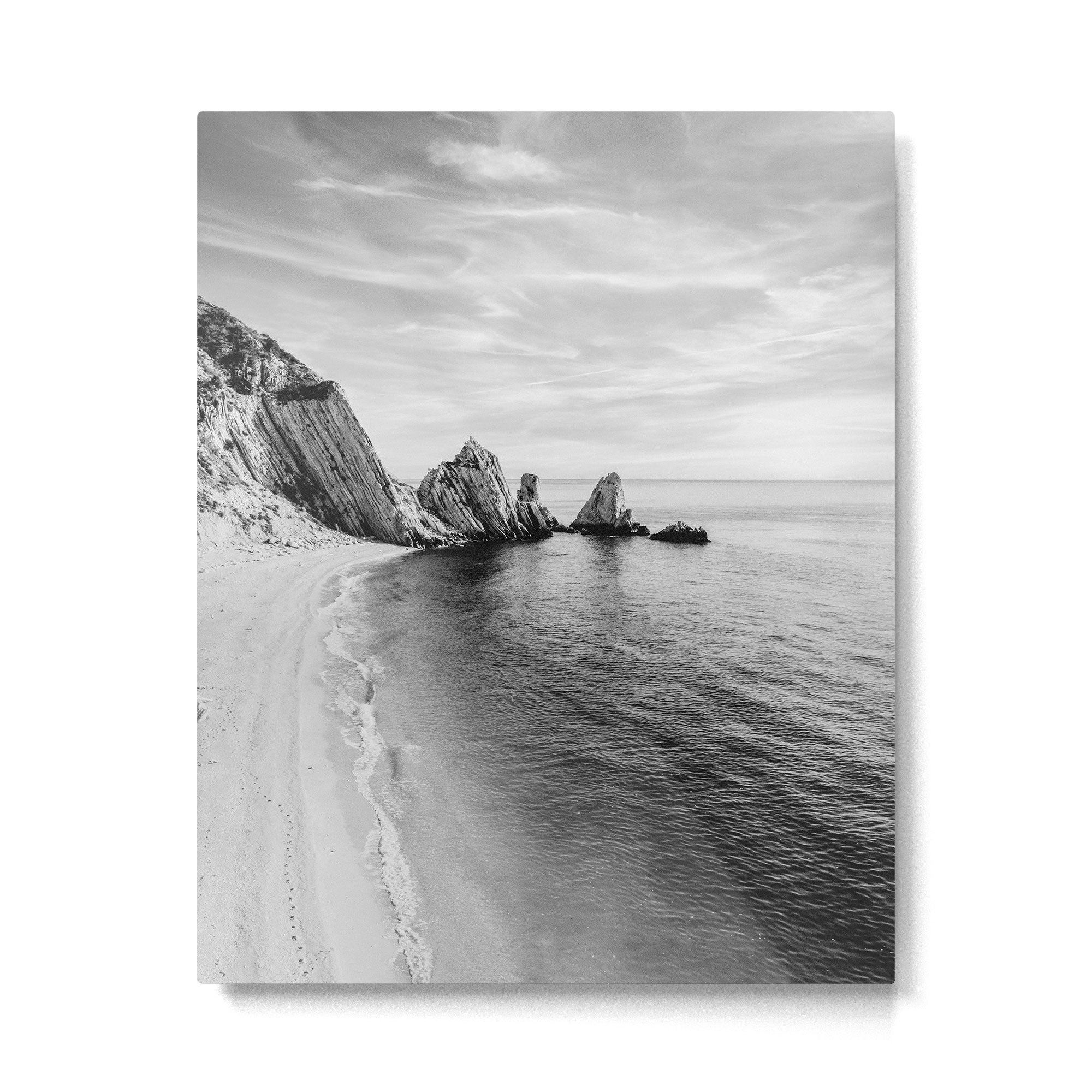 Black and White Ocean Metal Print Gallery Image 6
