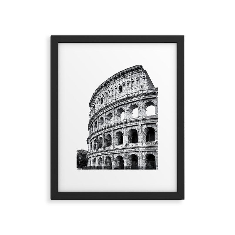 Colosseum Rome Black and White Framed Art Print Gallery Image 5