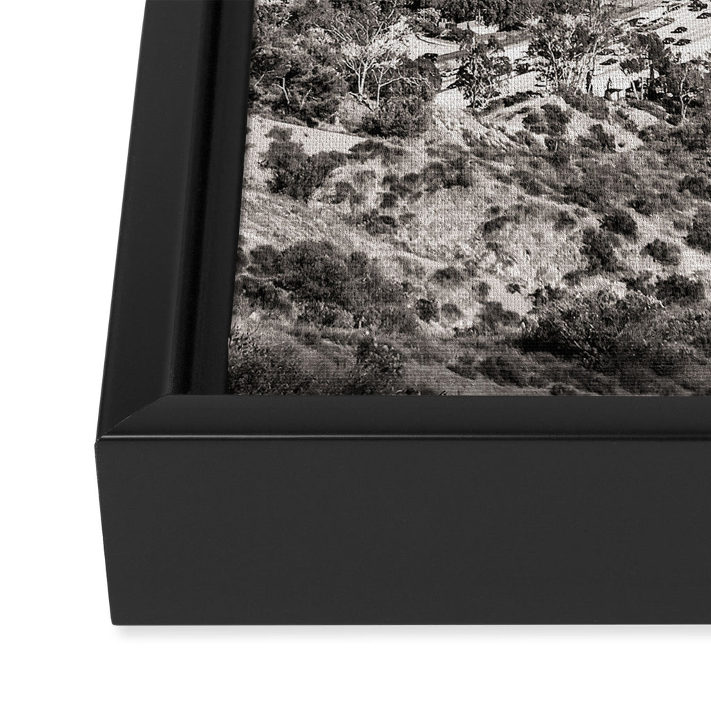 Los Angeles Grey Framed Canvas Print Gallery Image 3