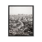 Los Angeles Grey Framed Canvas Print Gallery Image 8