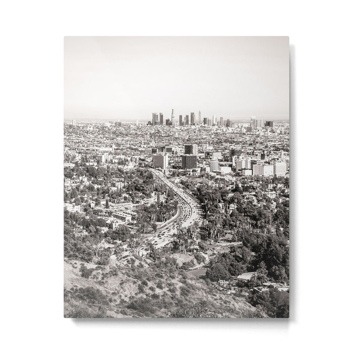 Los Angeles Grey Metal Print Gallery Image 1