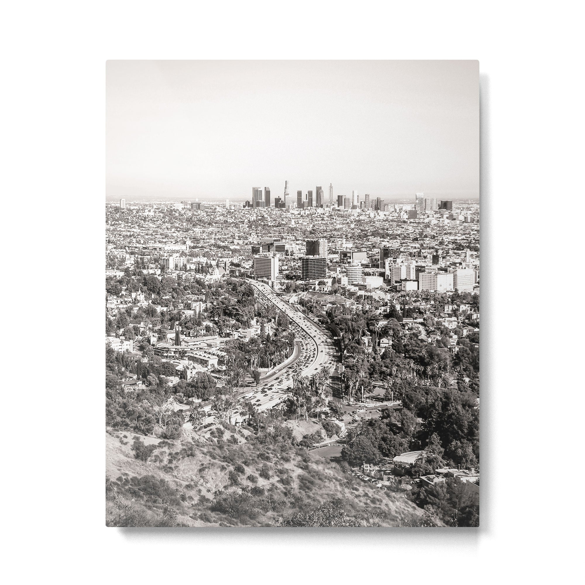 Los Angeles Grey Metal Print Gallery Image 6