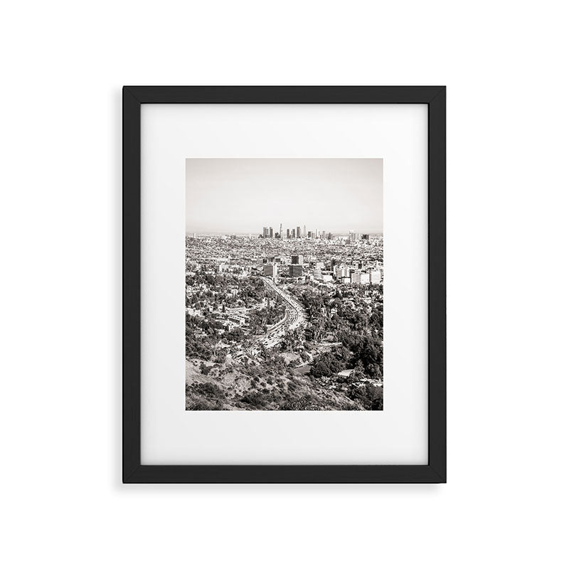Los Angeles Grey Framed Art Print Gallery Image 6