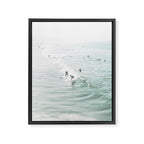 Surfer Waves Coastal Ocean Framed Canvas Print Gallery Image 6