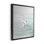 Surfer Waves Coastal Ocean Framed Canvas Print Gallery Image 2