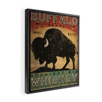 Bison Buffalo Whiskey Bourbon Framed Canvas Print Gallery Image 2