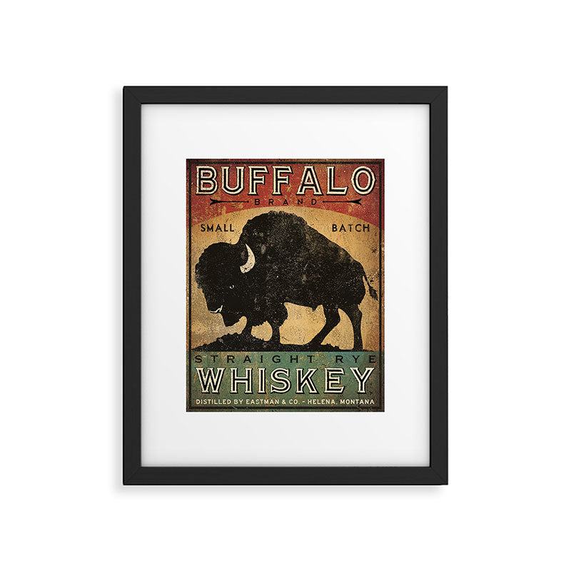 Bison Buffalo Whiskey Bourbon Framed Art Print Gallery Image 5