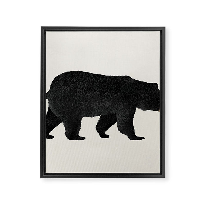 Black Bear Ursus Americanus Framed Canvas Print Gallery Image 1