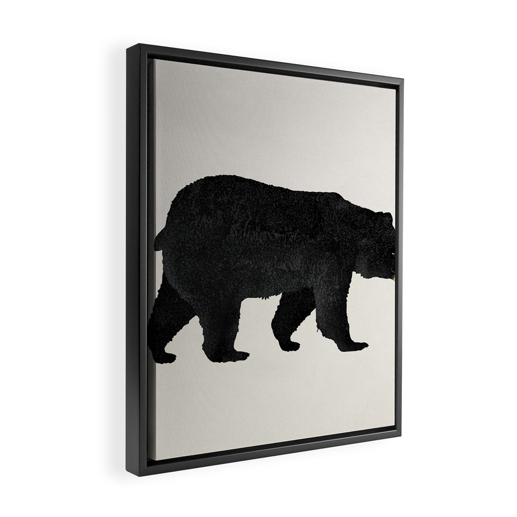Black Bear Ursus Americanus Framed Canvas Print Gallery Image 2