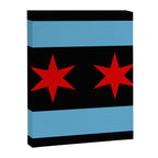 Black Chicago Flag Canvas Print Gallery Image 6