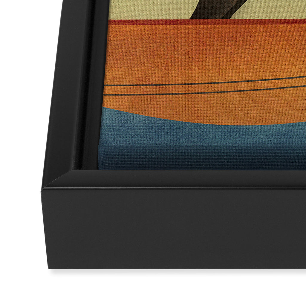 Black Dog Canoe '22 Framed Canvas Print Gallery Image 3