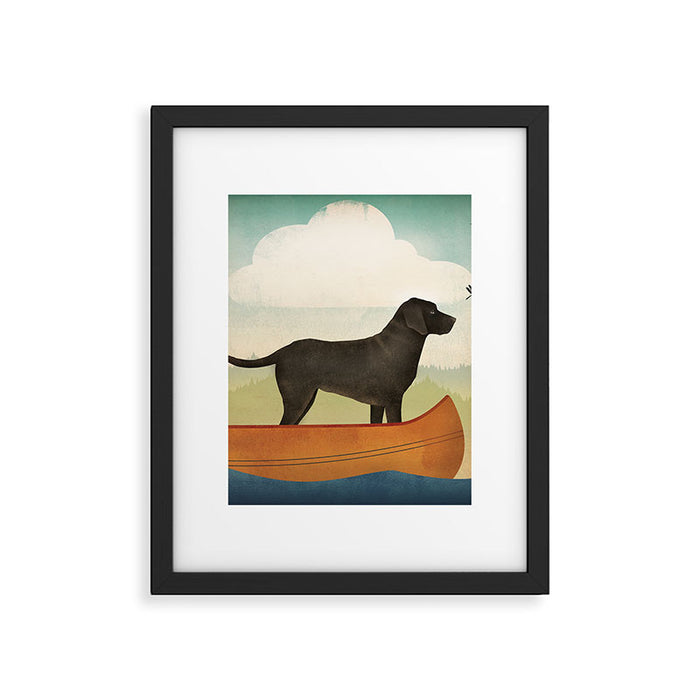 Black Dog Canoe '22 Framed Art Print Gallery Image 1