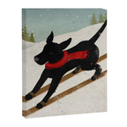 Black Dog Labrador Ski Mountain Canvas Print Gallery Image 8