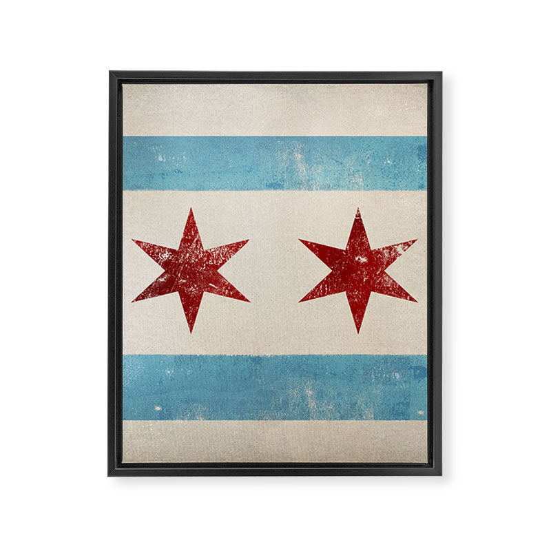 Chicago Flag Framed Canvas Print Gallery Image 6