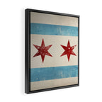 Chicago Flag Framed Canvas Print Gallery Image 2