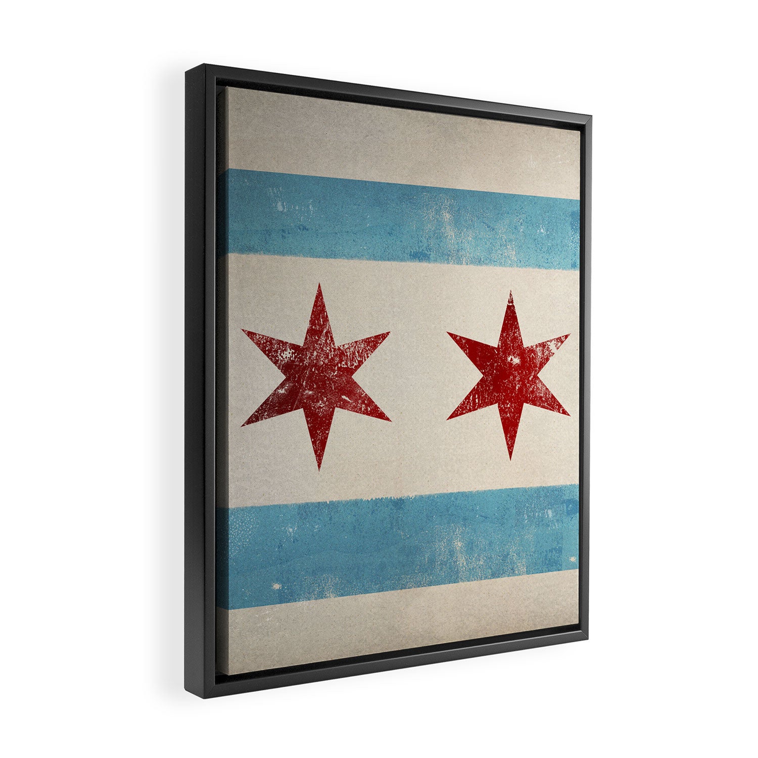 Chicago Flag Framed Canvas Print Gallery Image 2