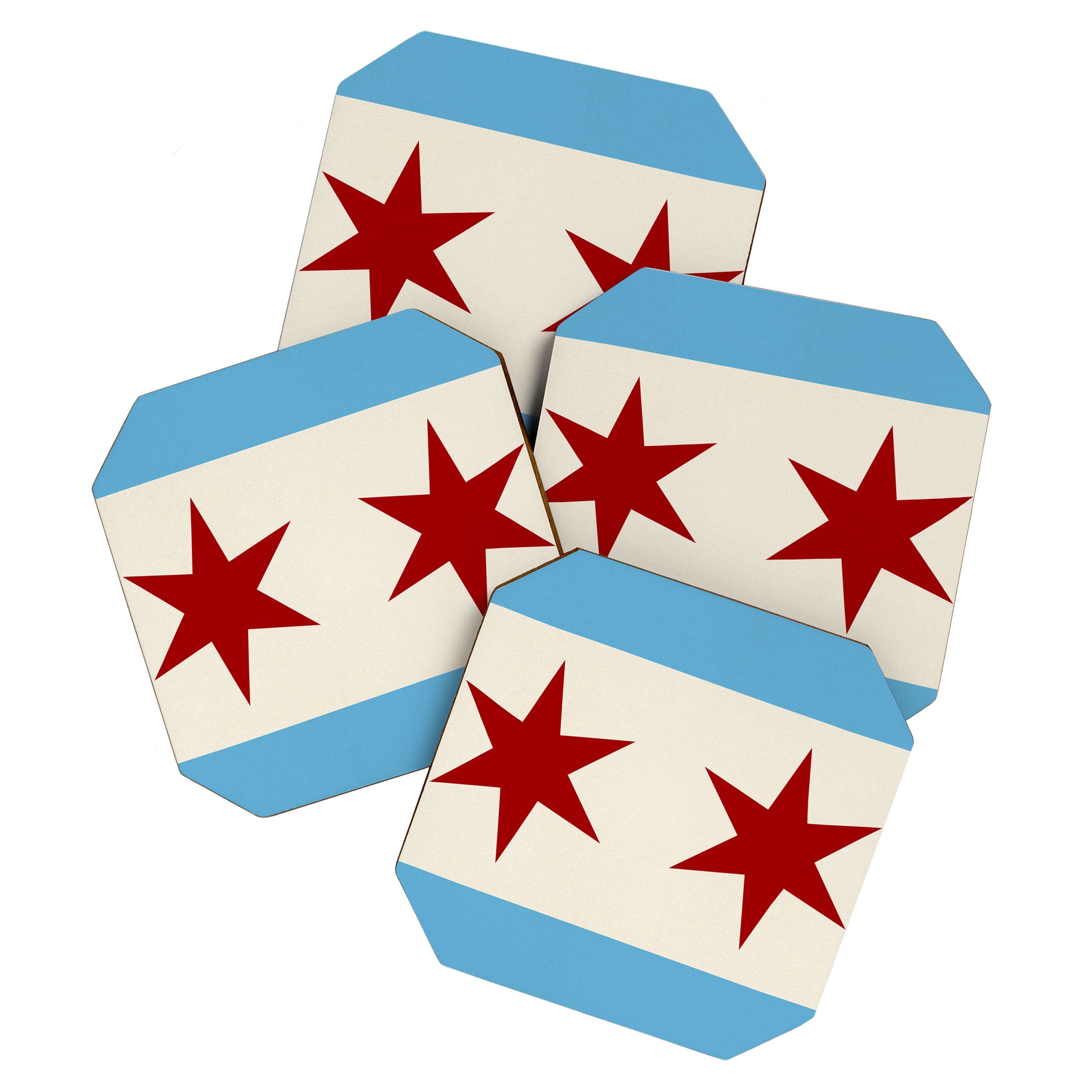 Chicago Flag II Coaster Gallery Image 1