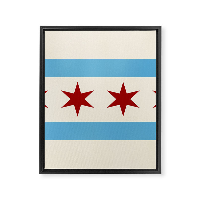 Chicago Flag Framed Canvas Print Gallery Image 6
