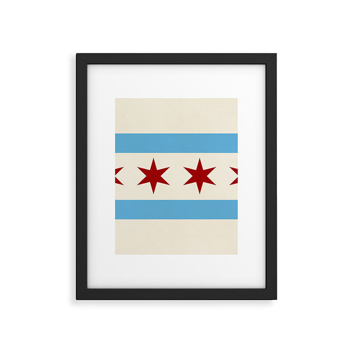 Chicago Flag Framed Art Print Gallery Image 1
