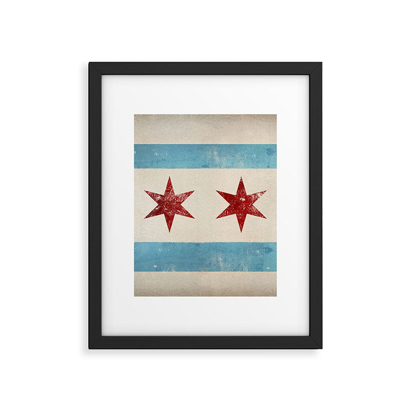 Chicago Flag Framed Art Print Gallery Image 5