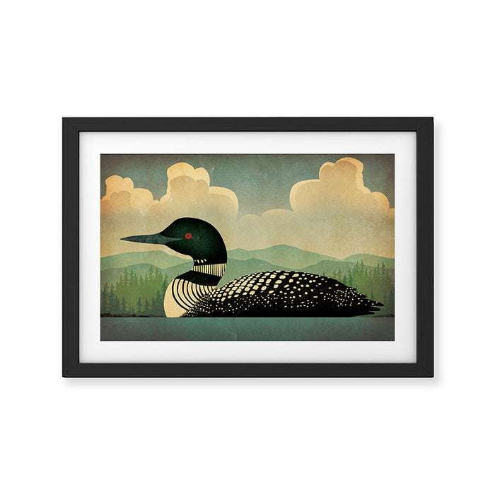 Common Loon Bird Framed Art Print Gallery Image 1
