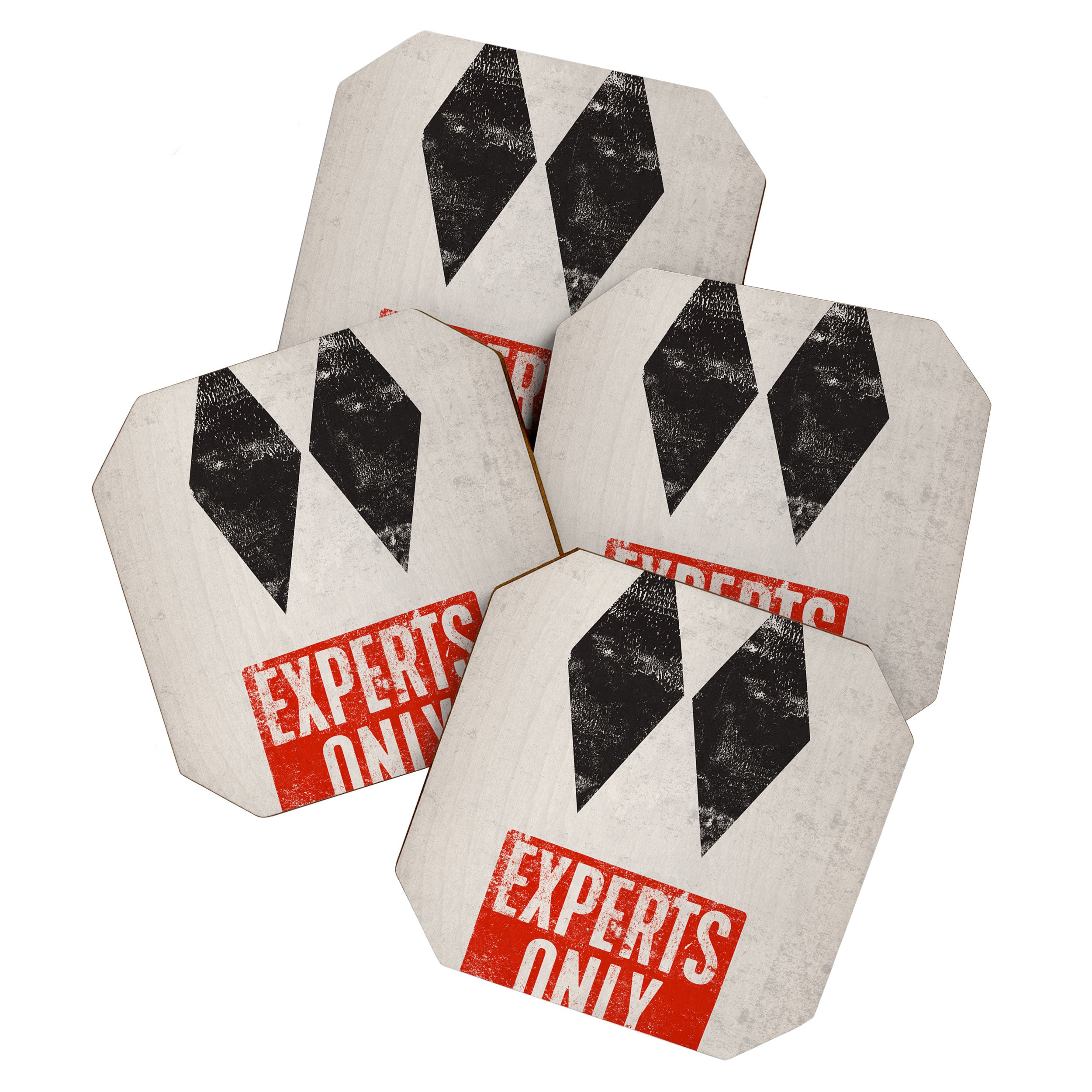 Experts Only Ski Double Black Diamond Coaster Gallery Image 1