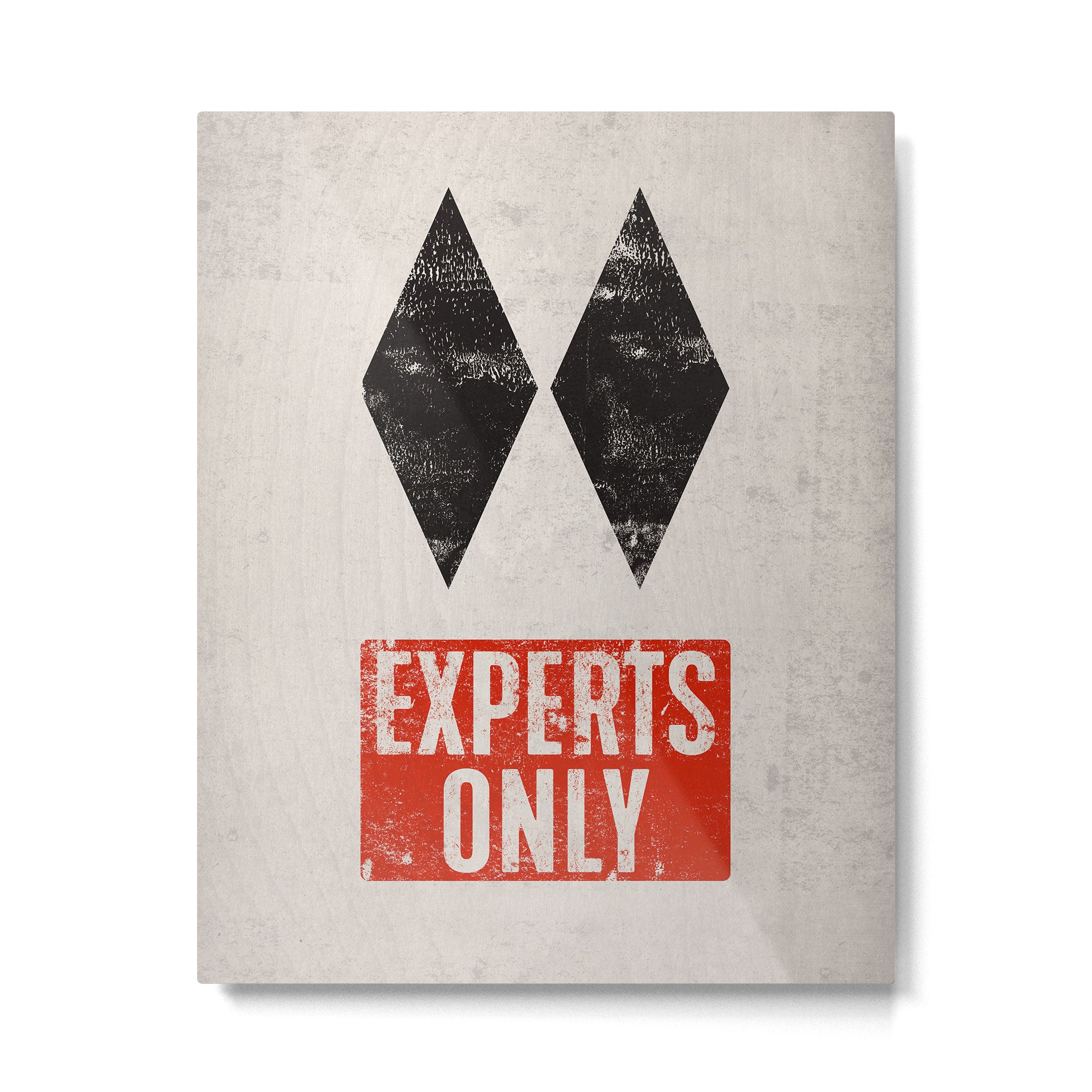 Experts Only Ski Double Black Diamond Metal Print Gallery Image 4