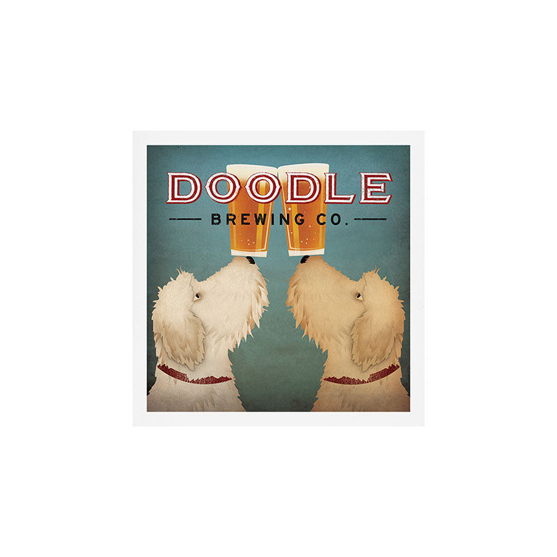 Goldendoodle Labradoodle Doodle Brewing Co. Beer Sign Art Print Gallery Image 1