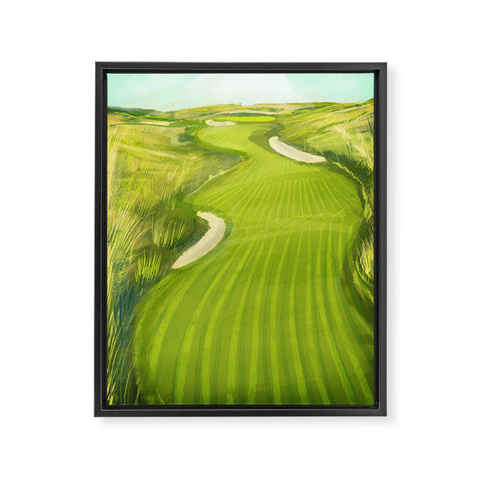 Links Golf Course Framed Canvas Print Gallery Image 1