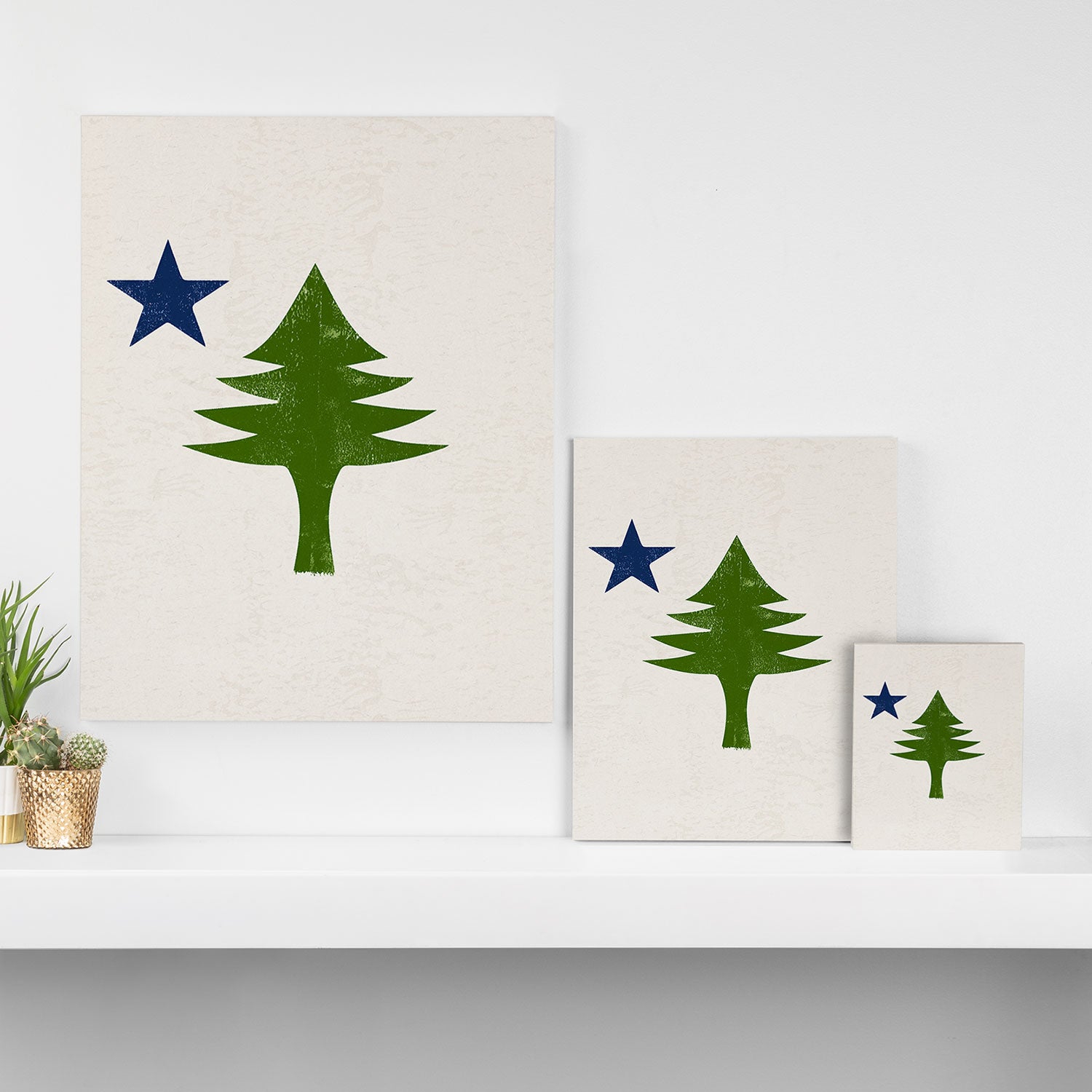 Original Maine Flag Canvas Print Gallery Image 3