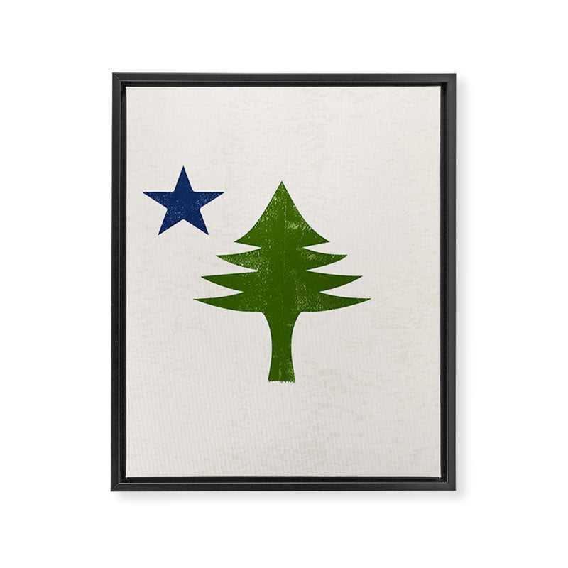 Original Maine Flag Framed Canvas Print Gallery Image 3