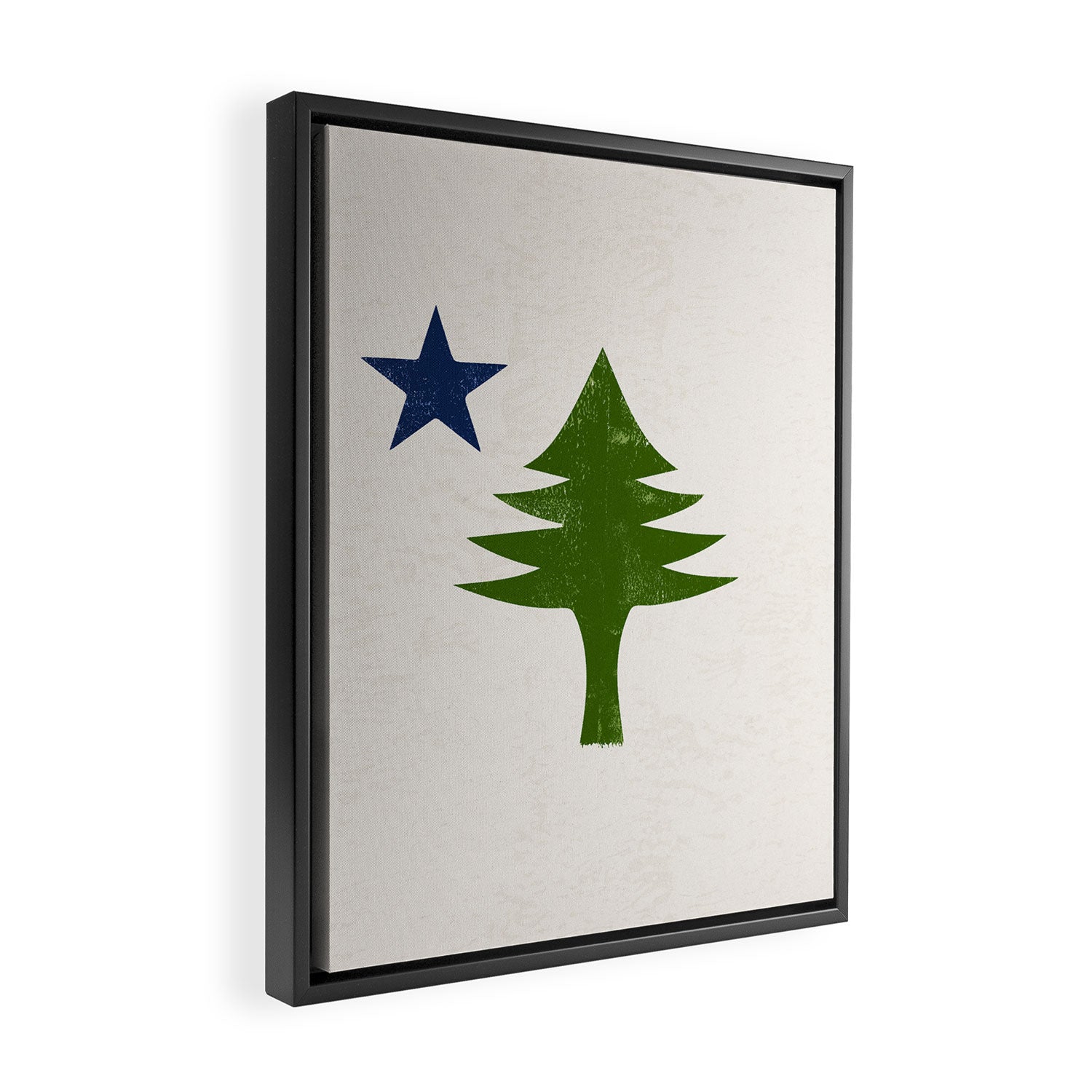 Original Maine Flag Framed Canvas Print Gallery Image 2