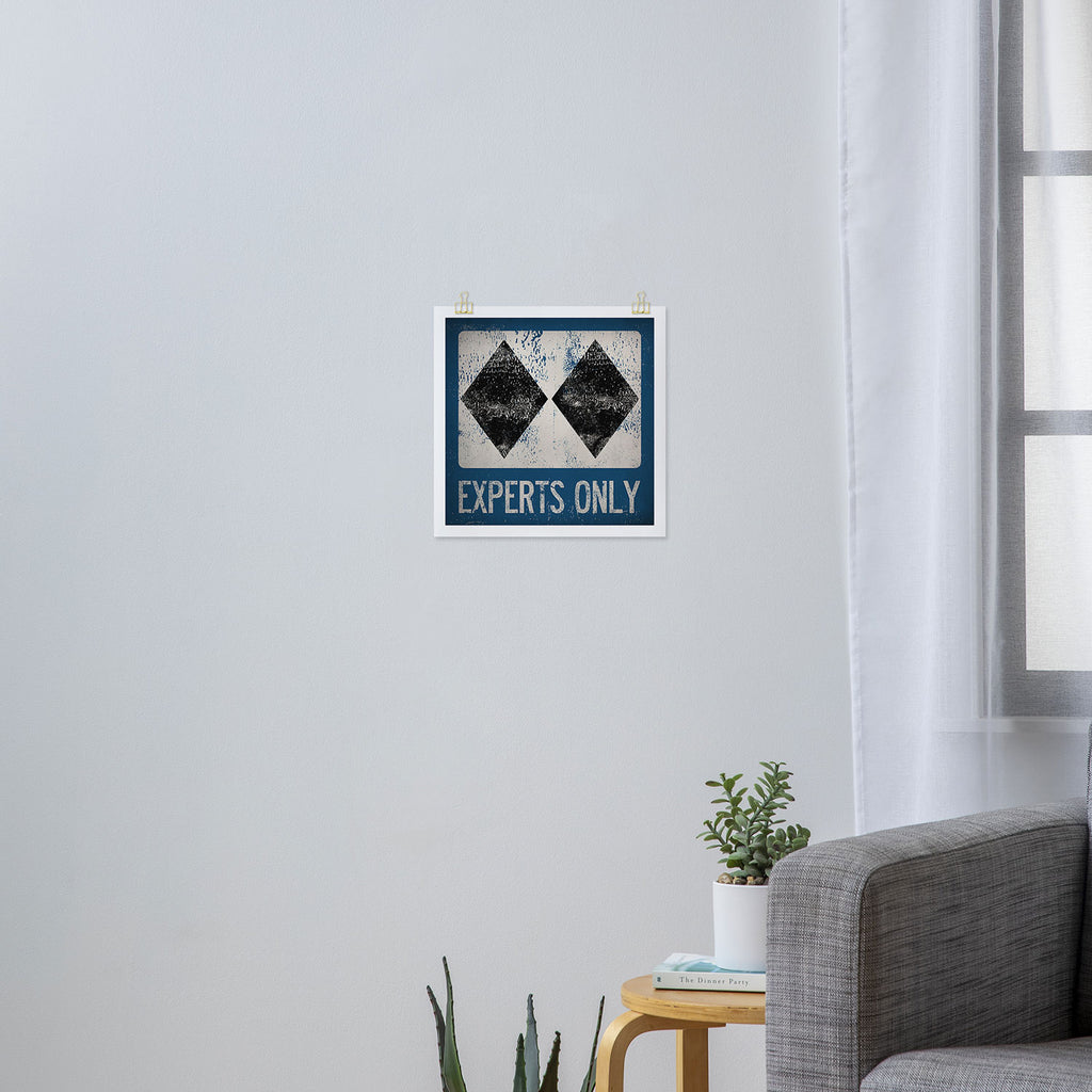Ski Patrol Experts Only Double Black Diamond 2 Art Print Gallery Image 3