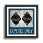 Ski Patrol Experts Only Double Black Diamond 2 Framed Art Print Gallery Image 1