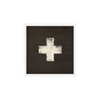 Ski Patrol Sign Cross X Vintage Art Print Gallery Image 1