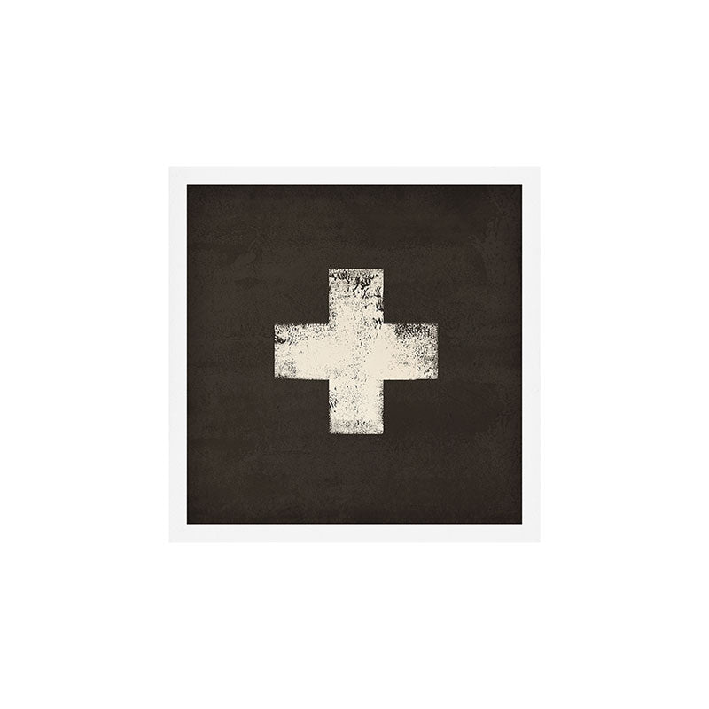 Ski Patrol Sign Cross X Vintage Art Print Gallery Image 1