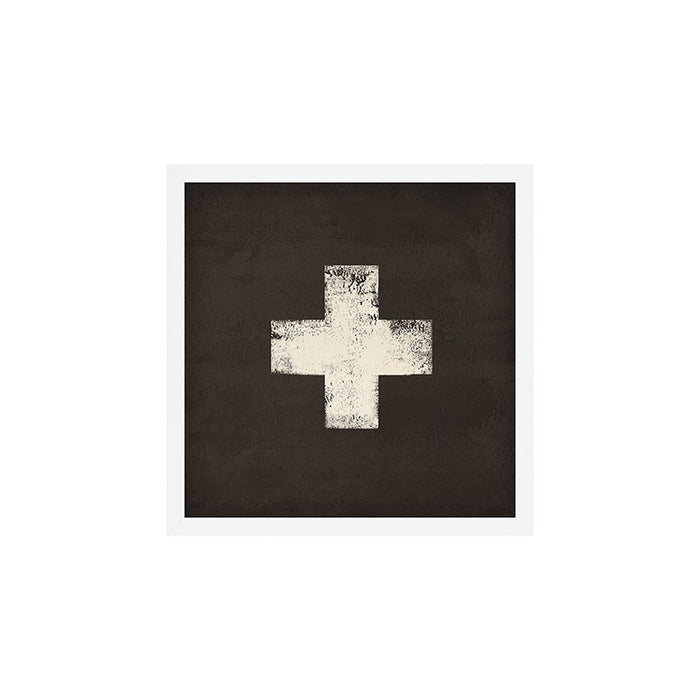 Ski Patrol Sign Cross X Vintage Art Print Gallery Image 1