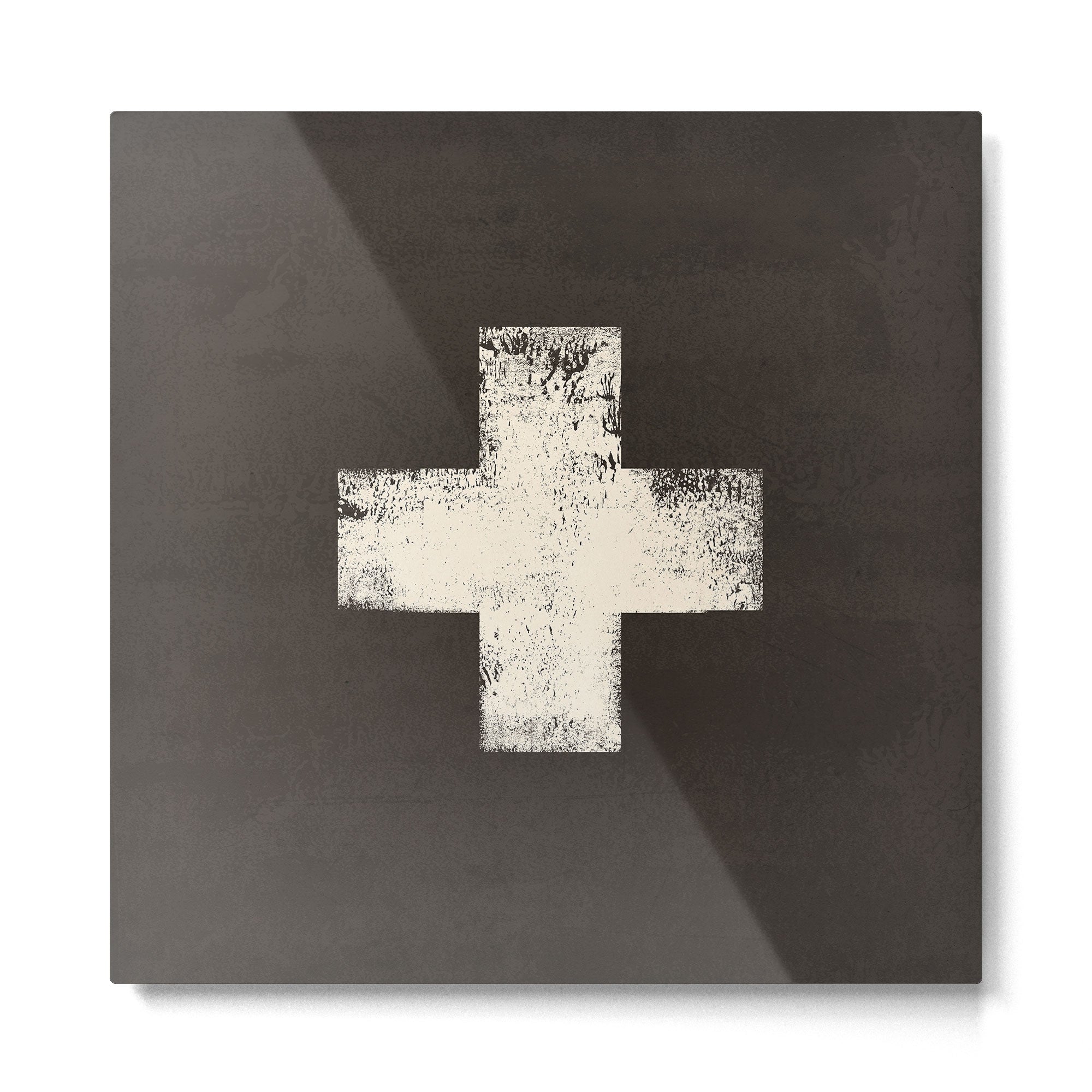 Ski Patrol Sign Cross X Vintage Metal Print Gallery Image 2