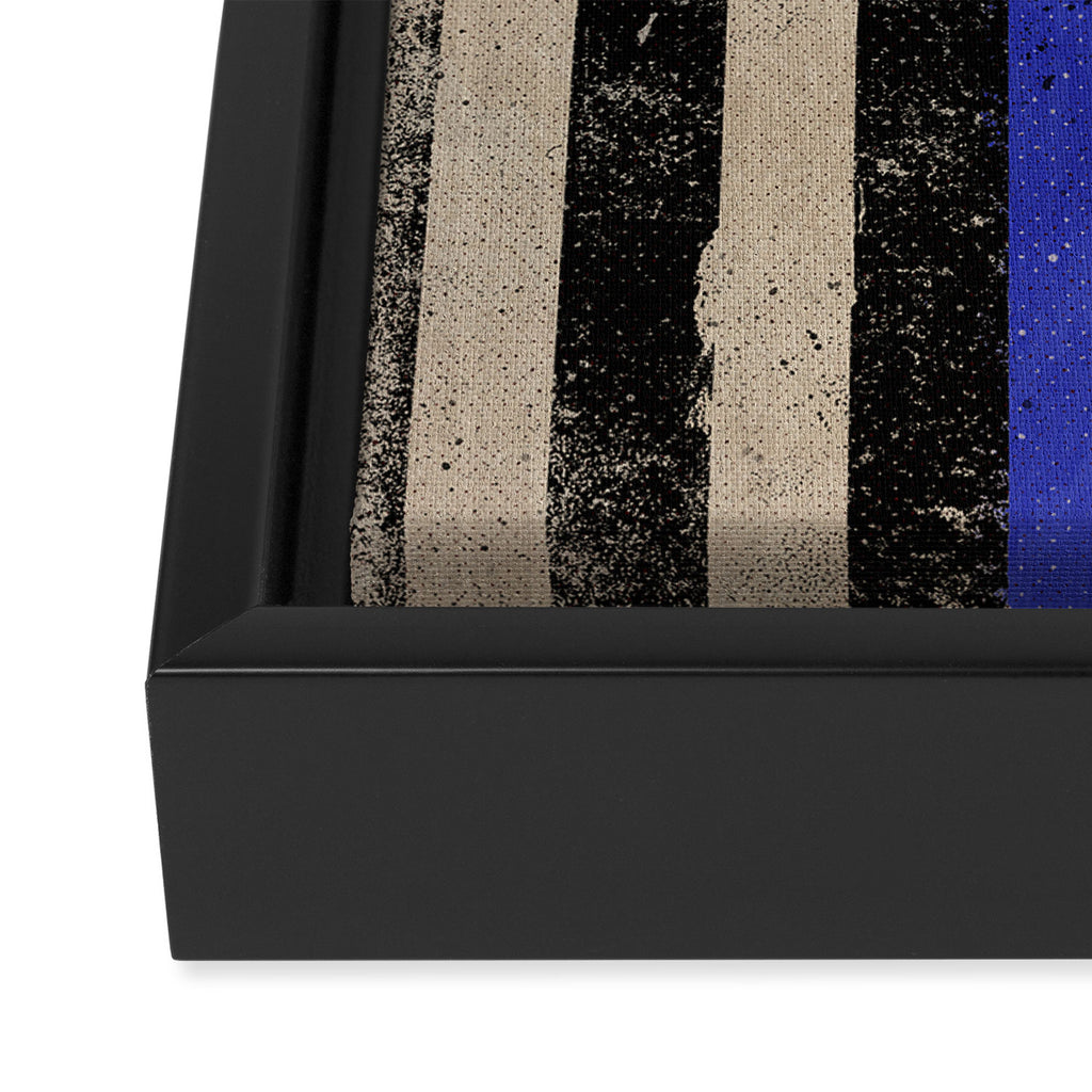 Thin Blue Line Police Flag First Responder USA Hero Framed Canvas Print Gallery Image 3